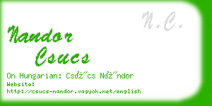 nandor csucs business card